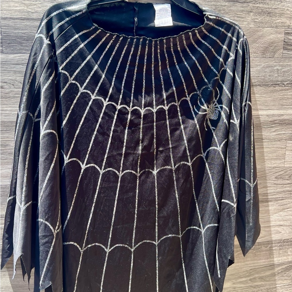 Black Spider Web Poncho